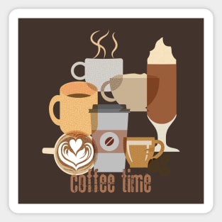 Coffee Time Mugs Sticker